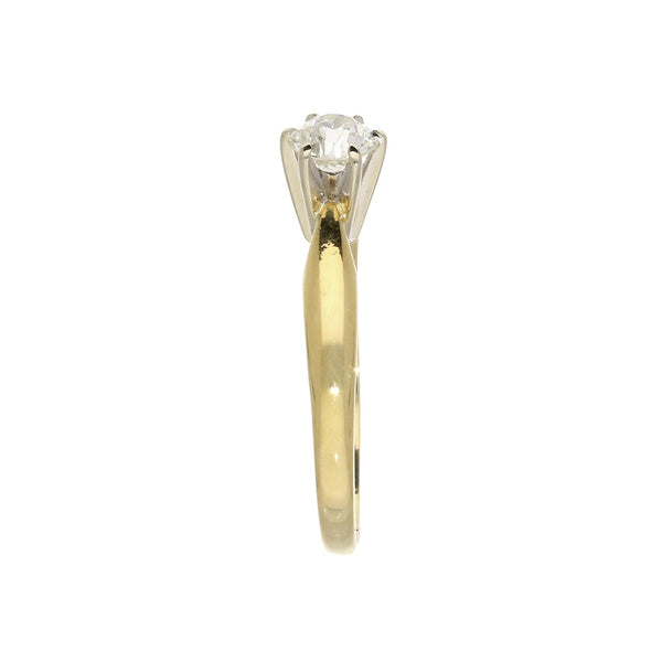 18ct Yellow Gold Old Brilliant Cut Engagement Ring - 0.40ct