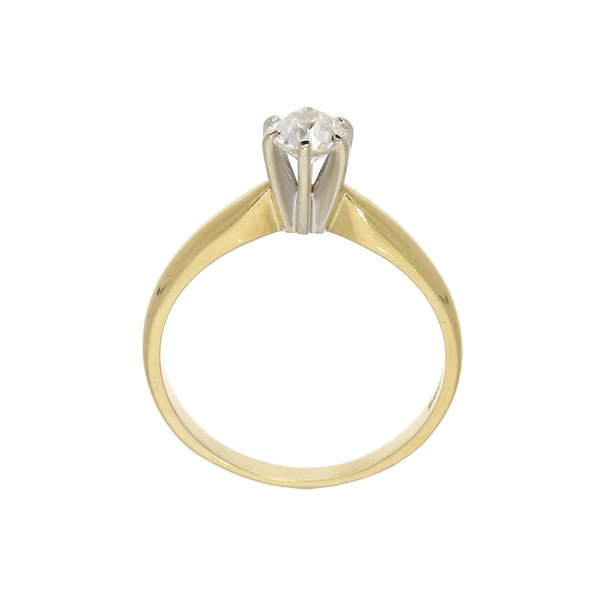 18ct Yellow Gold Old Brilliant Cut Engagement Ring - 0.40ct