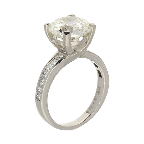 18ct White Gold Large Diamond Engagement Ring 4.99ct