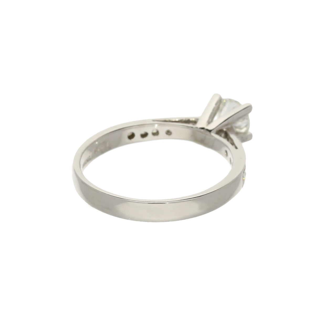 Platinum Engagment Ring - Diamond Shoulders - 0.50ct