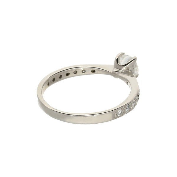 18ct White Gold Engagement Ring 0.70ct - Certified