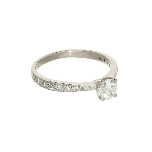 18ct White Gold Engagement Ring 0.70ct - Certified