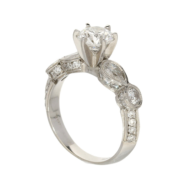 18ct White Gold Dazzling Diamond Engagement Ring  1.24ct