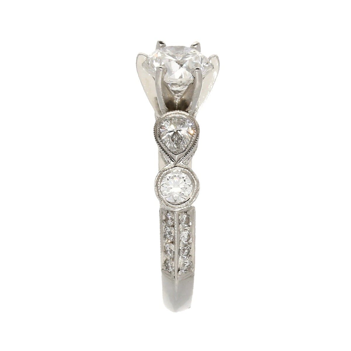 18ct White Gold Dazzling Diamond Engagement Ring  1.24ct