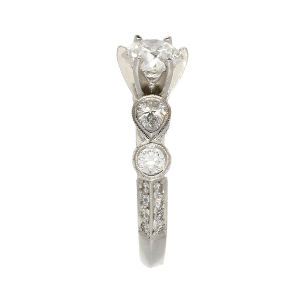 18ct White Gold Dazzling Diamond Engagement Ring  1.24ct
