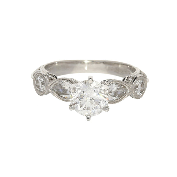 18ct White Gold Dazzling Diamond Engagement Ring  1.24ct
