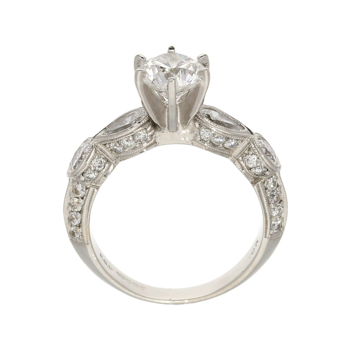 18ct White Gold Dazzling Diamond Engagement Ring  1.24ct