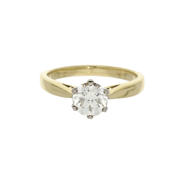 18ct Yellow Gold 1.00ct Diamond Solitaire Engagement Ring