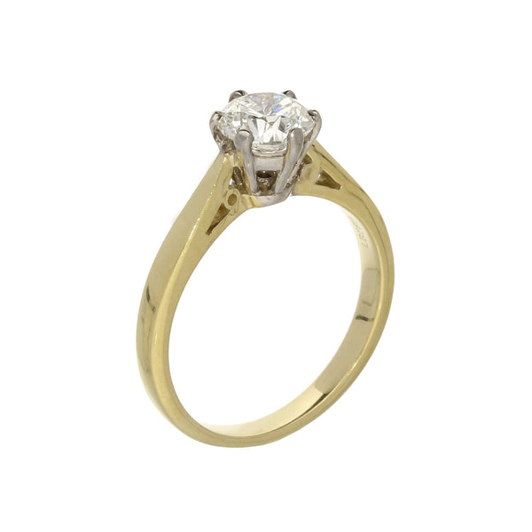 18ct Yellow Gold 1.00ct Diamond Solitaire Engagement Ring