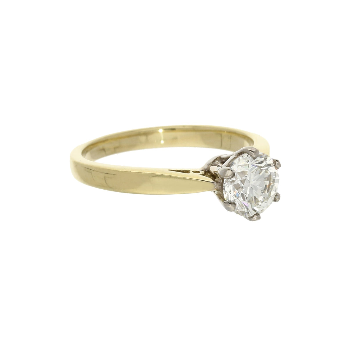 18ct Yellow Gold 1.00ct Diamond Solitaire Engagement Ring