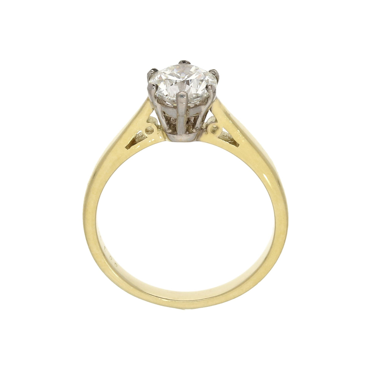 18ct Yellow Gold 1.00ct Diamond Solitaire Engagement Ring