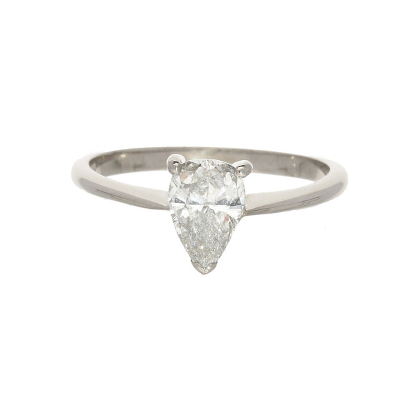 18ct White Gold Pear Cut Diamond Engagement Ring 1.08ct