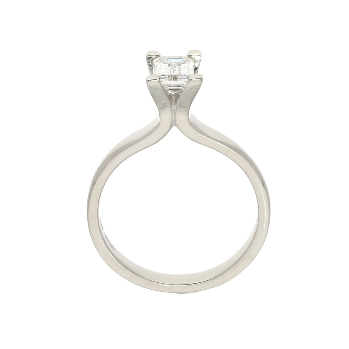 Platinum 0.50ct Emerald Cut Diamond Engagement Ring