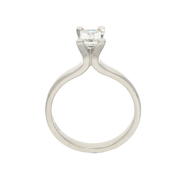 Platinum 0.50ct Emerald Cut Diamond Engagement Ring