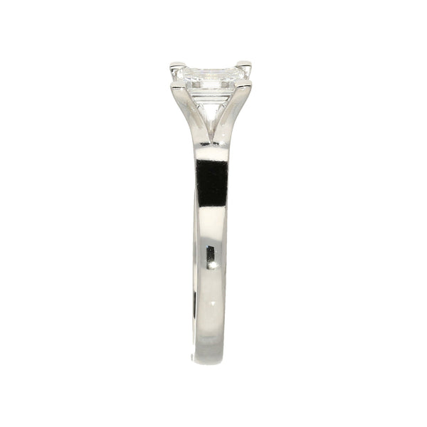 Platinum 0.50ct Emerald Cut Diamond Engagement Ring
