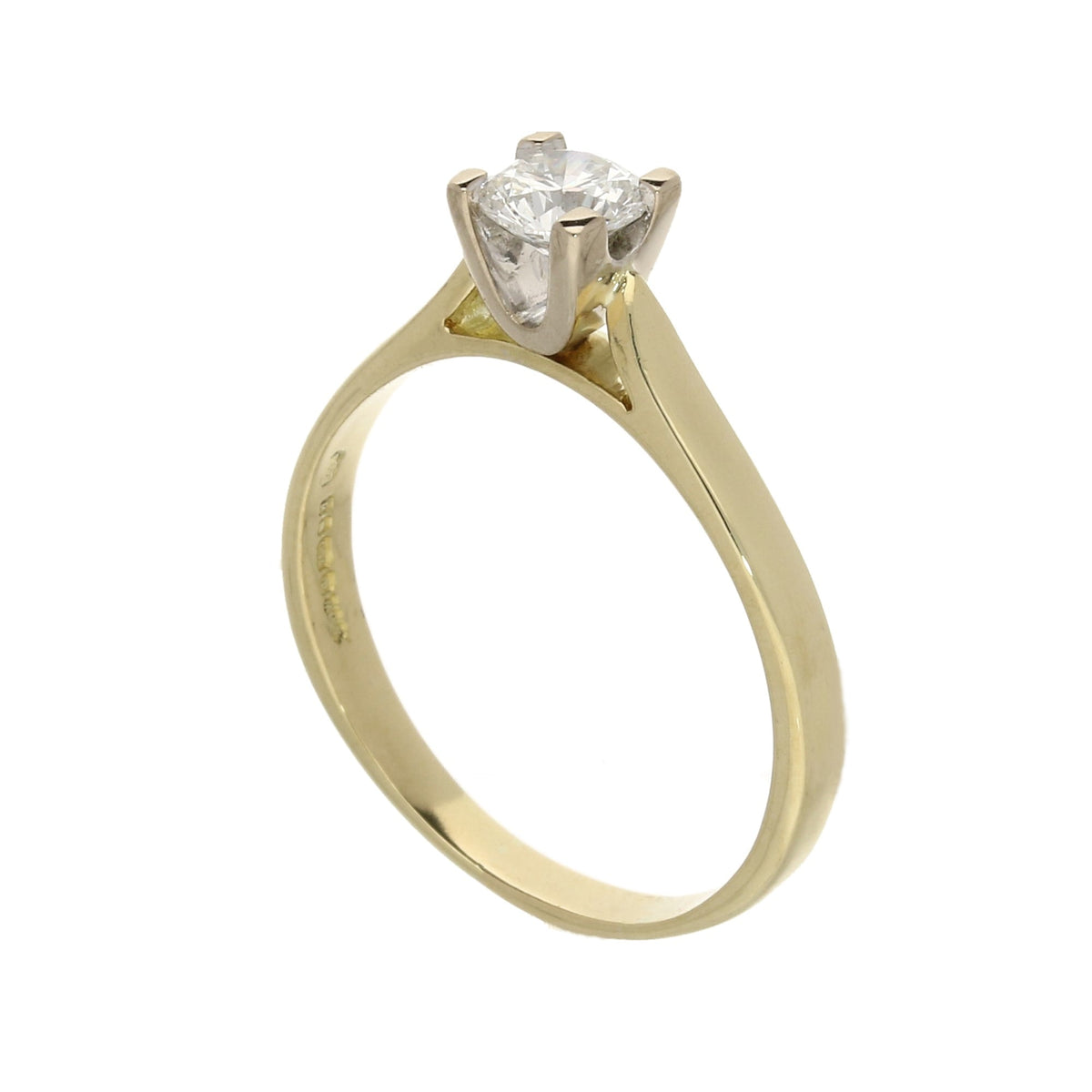 18ct Yellow Gold Diamond Engagement Ring - 0.58ct