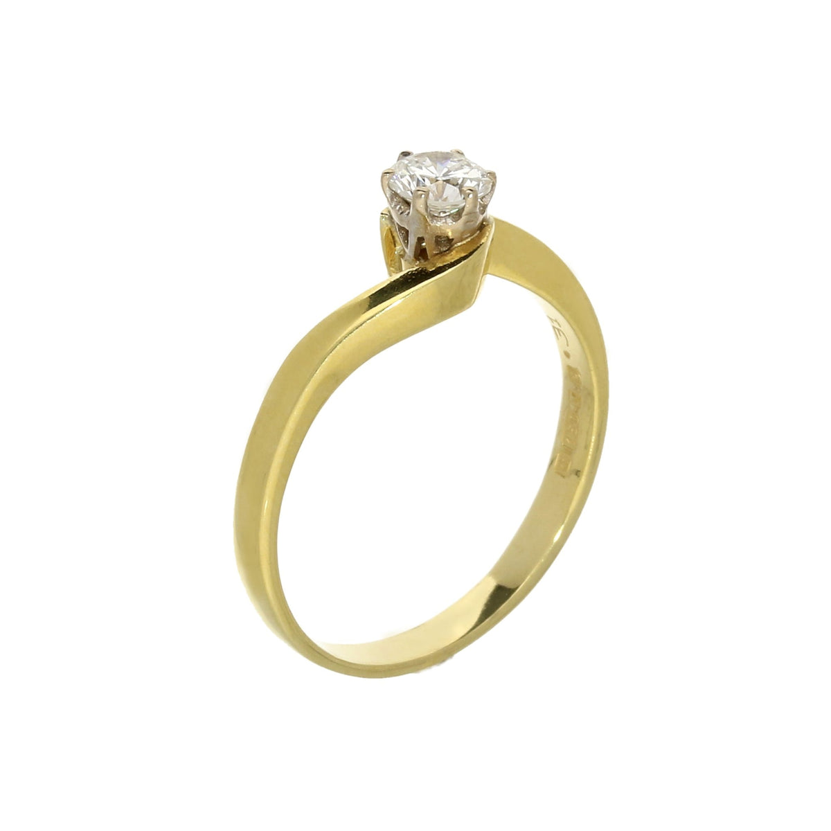 18ct Yellow Gold Diamond Engagement Ring - 0.31ct