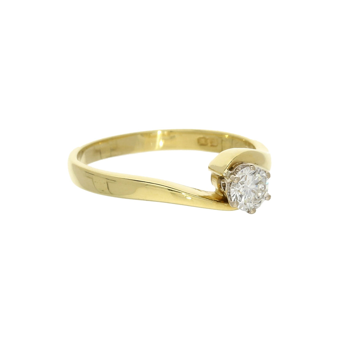 18ct Yellow Gold Diamond Engagement Ring - 0.31ct