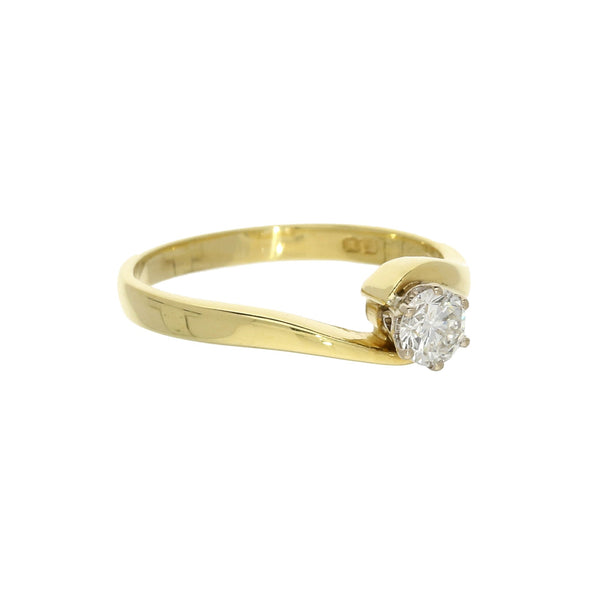 18ct Yellow Gold Diamond Engagement Ring - 0.31ct