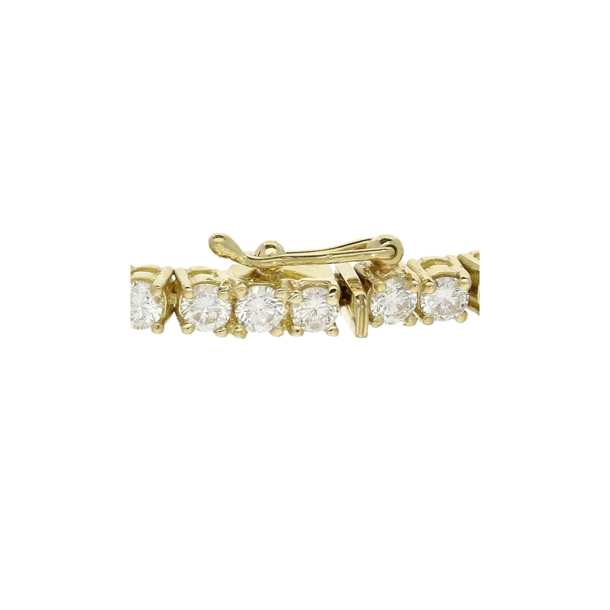 18ct Yellow Gold Diamond Tennis Bracelet 6.27ct