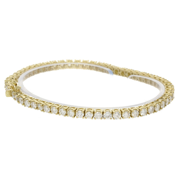 18ct Yellow Gold Diamond Tennis Bracelet 6.27ct