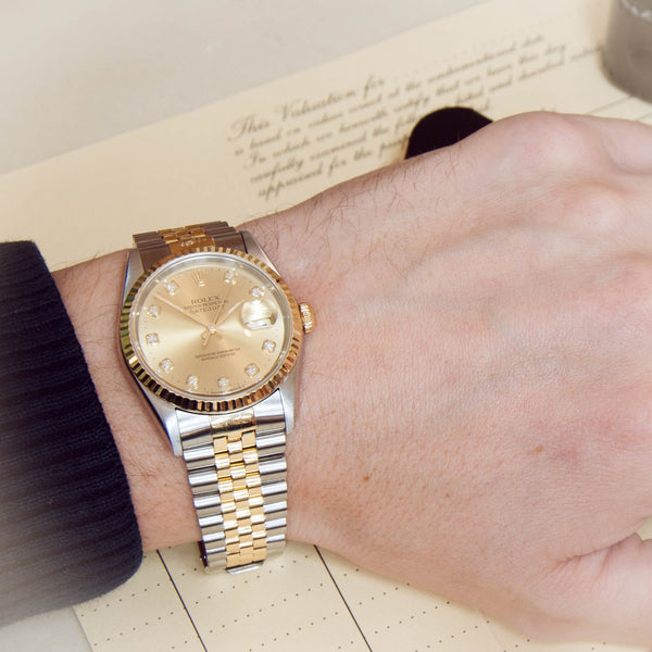 Datejust 16233 - Champagne Diamond Dial - 1996