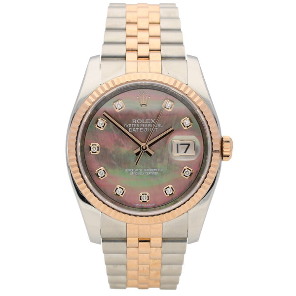 Datejust 116231 - Dark Mother of Pearl & Diamond Dial - 2014