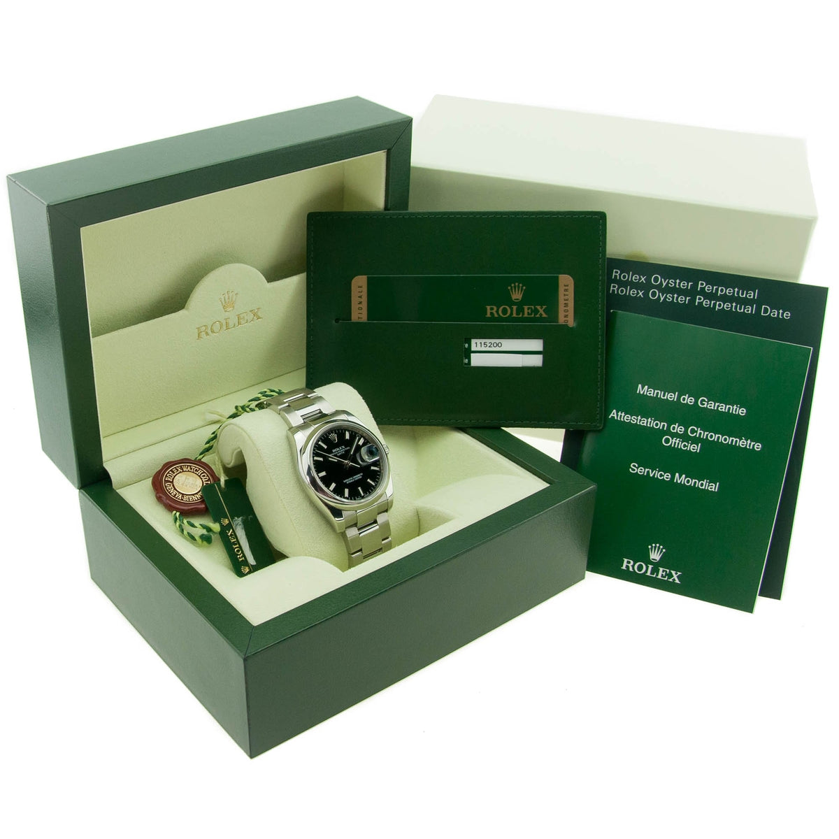 Oyster Date 115200 34mm Black Dial, 2012