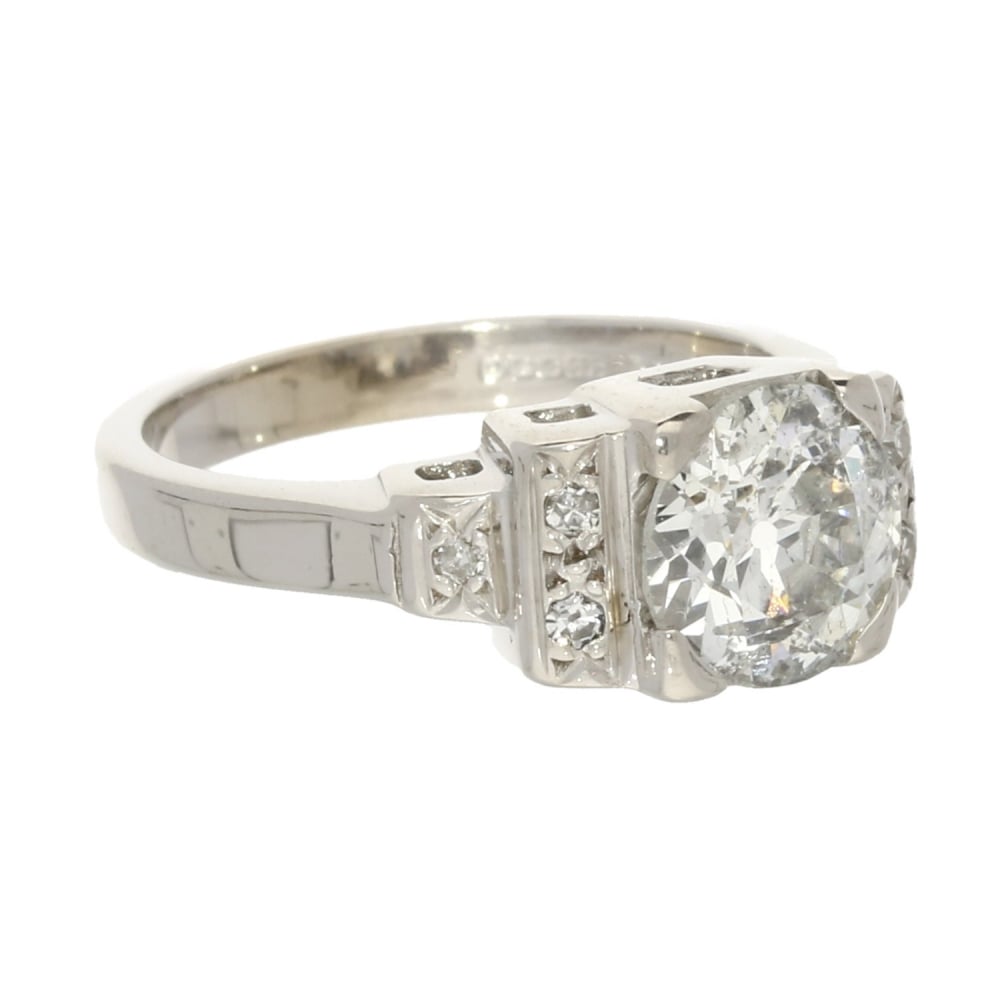 14ct Old European Cut Diamond Ring 1.60ct