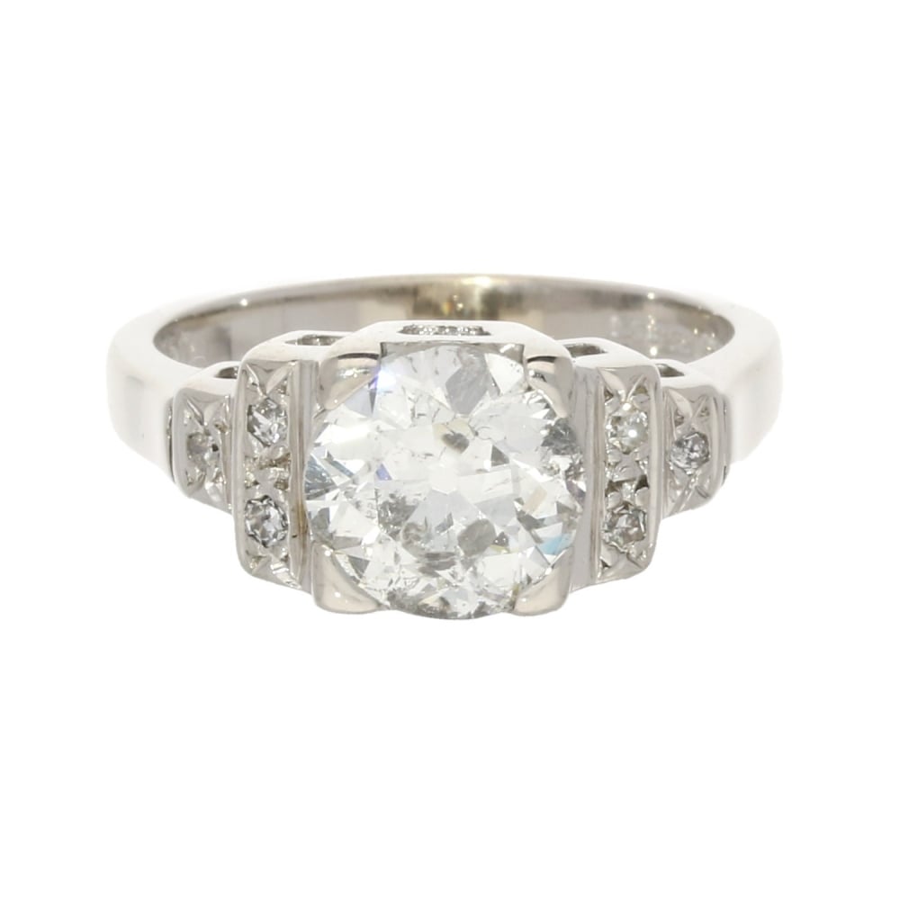 14ct Old European Cut Diamond Ring 1.60ct