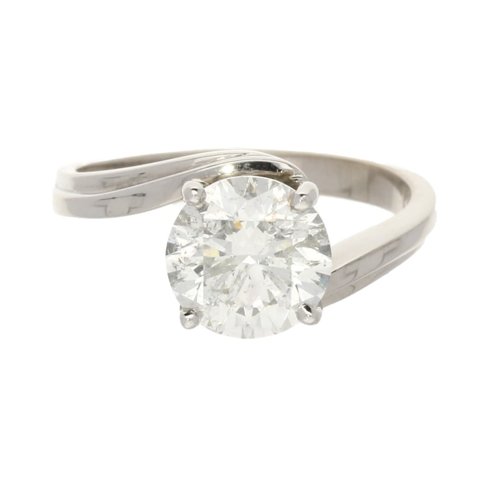 18ct White Gold Diamond on a Twist - 2.21ct Diamond