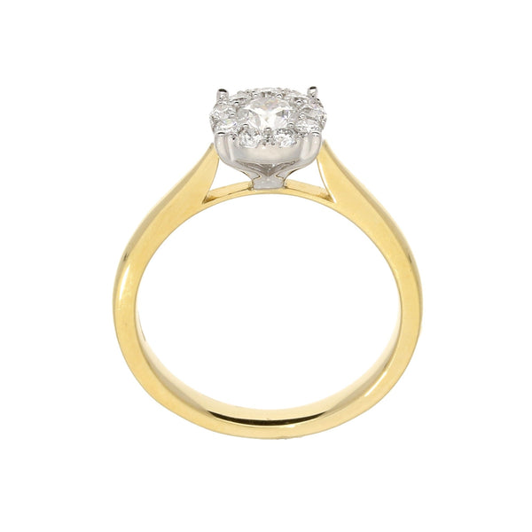 18ct Yellow Gold 0.50ct Diamond Engagement Ring - Illusion Set