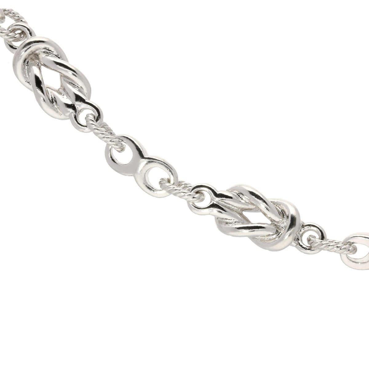 Silver Fancy Linked Necklace