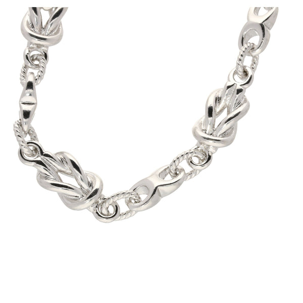Silver Fancy Linked Necklace