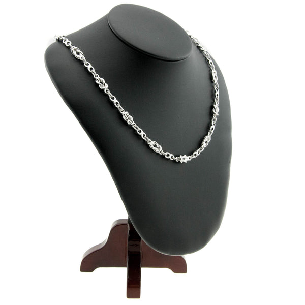 Silver Fancy Linked Necklace