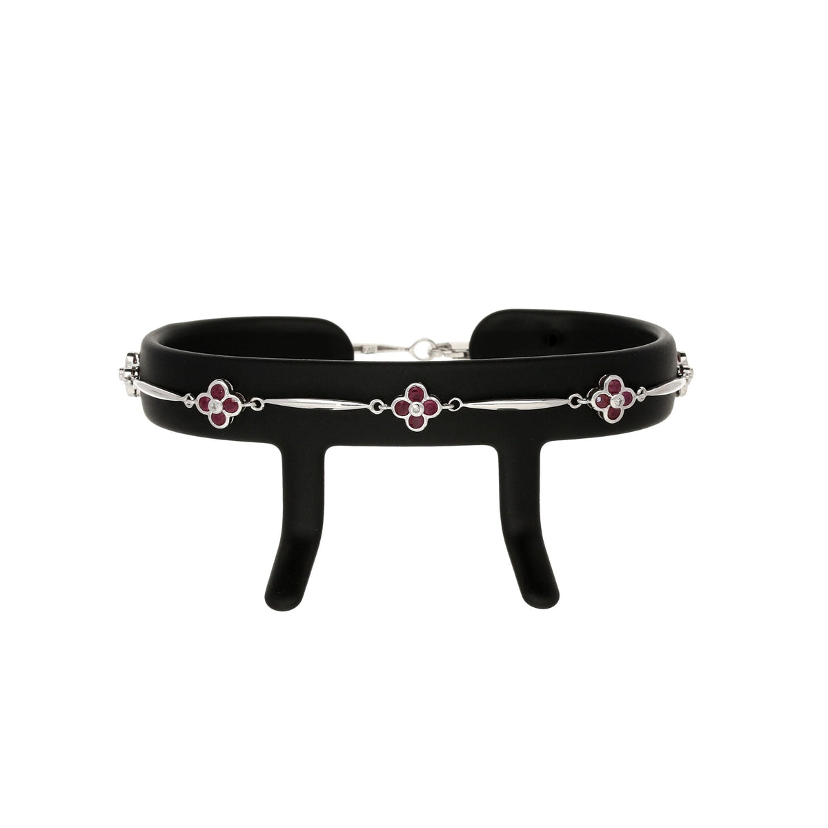 Ruby & Diamond 9ct White Gold Bracelet