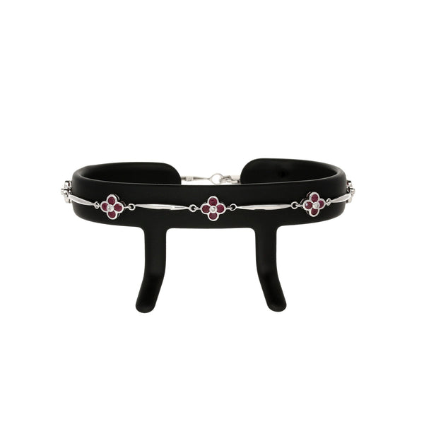 Ruby & Diamond 9ct White Gold Bracelet