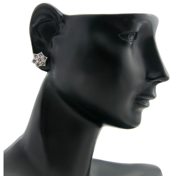 9ct Gold 2.32ct Diamond Cluster Earrings