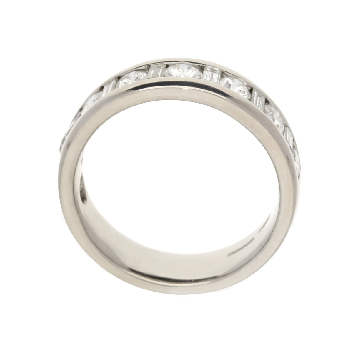 Gents 14ct White Gold Diamond Ring