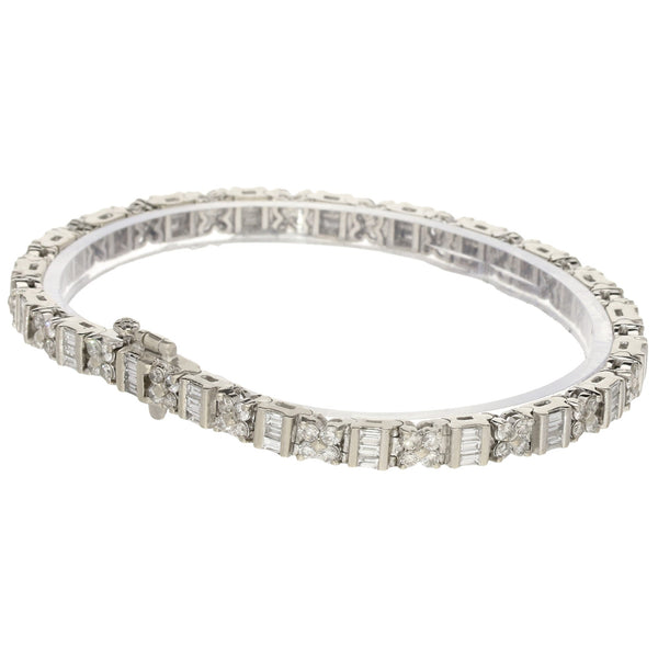 18ct White Gold 4.095ct Diamond Bracelet