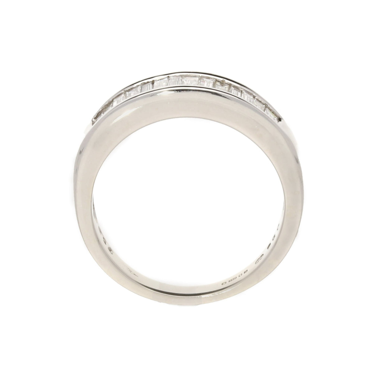 18ct White Gold 0.56ct Diamond Half Eternity Ring