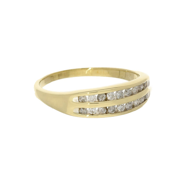 9ct Yellow Gold 0.33ct Diamond Half Eternity Ring