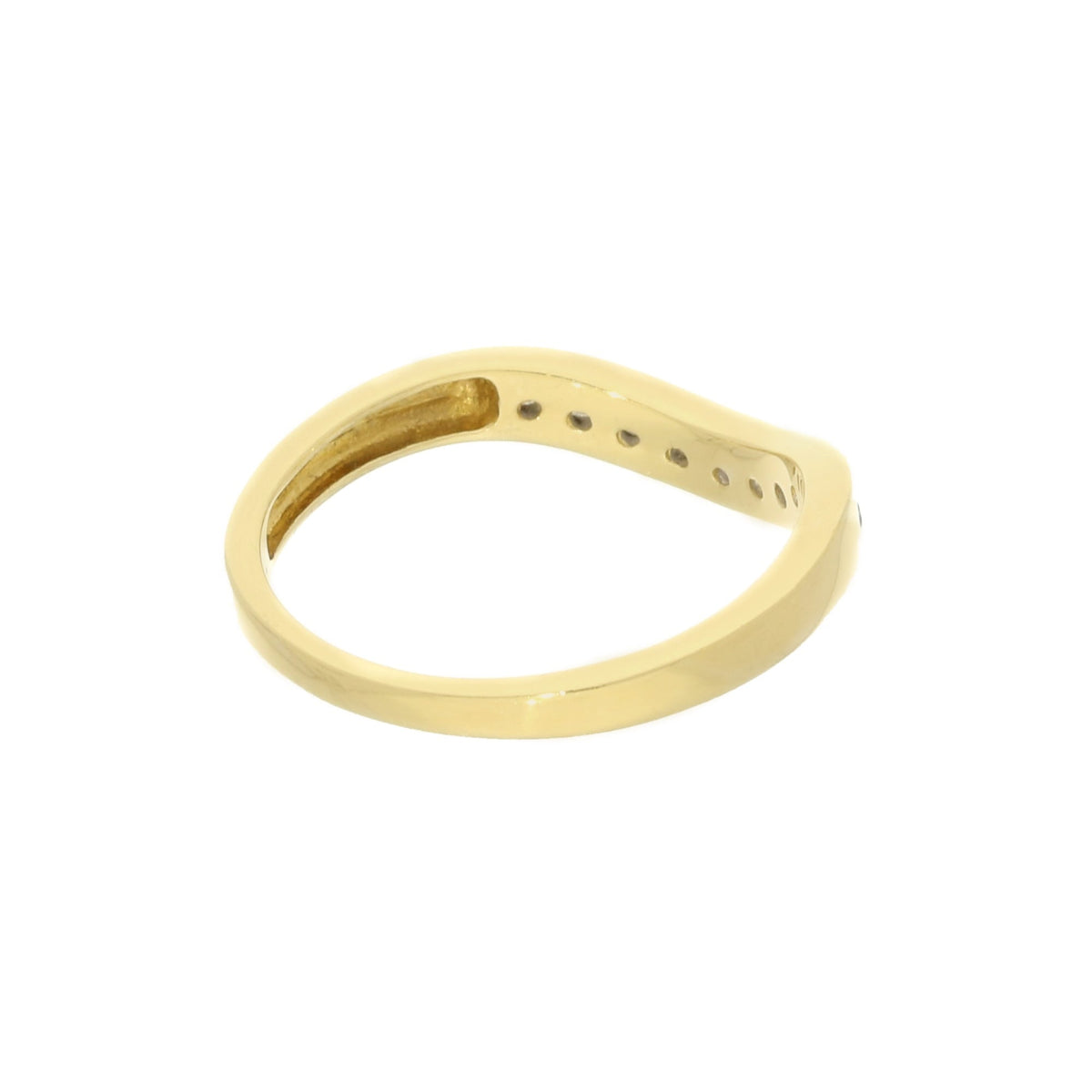 18ct Yellow Gold 0.25ct Diamond Wishbone Ring