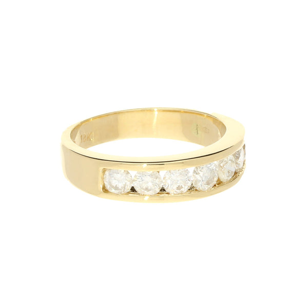 1.00ct Diamond 18ct Yellow Gold Half Eternity Ring