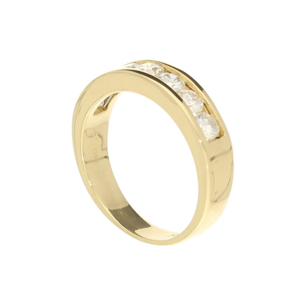 1.00ct Diamond 18ct Yellow Gold Half Eternity Ring