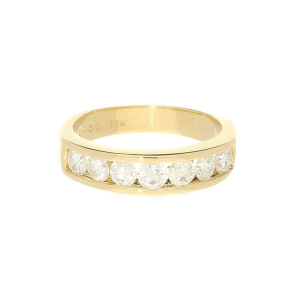 1.00ct Diamond 18ct Yellow Gold Half Eternity Ring