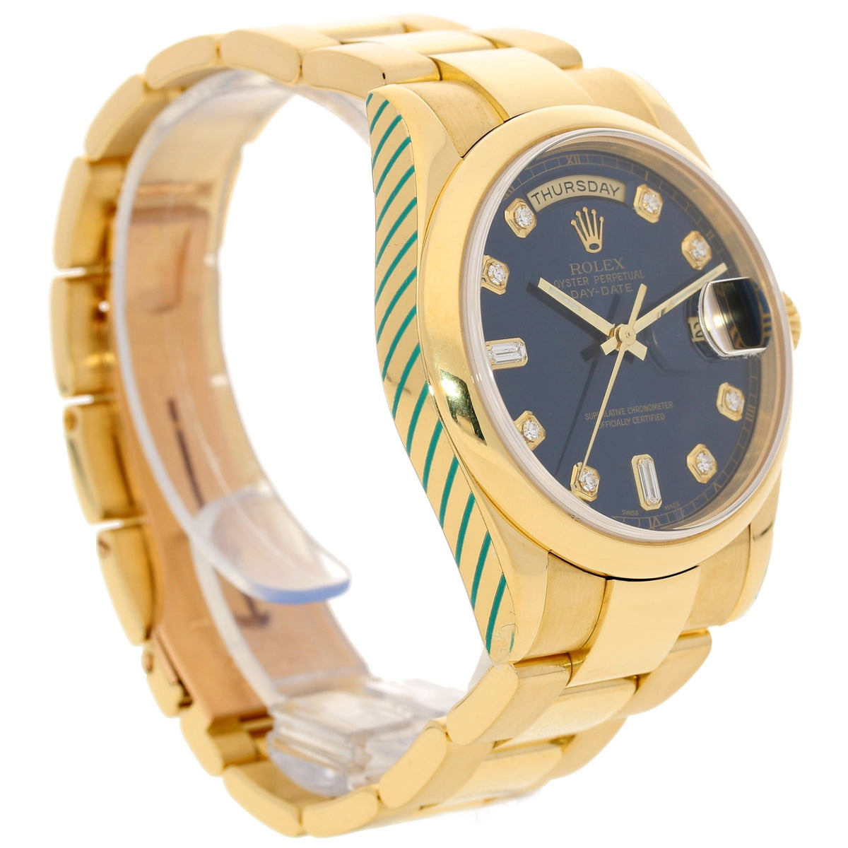 Day-Date 118208 - Gents Gold Watch - Diamond Dial - 2002