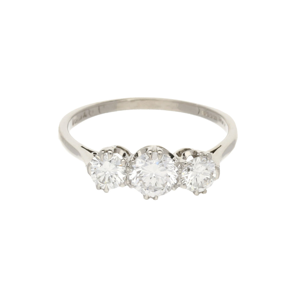 18ct White Gold 1.29ct Diamond 3 Stone Ring