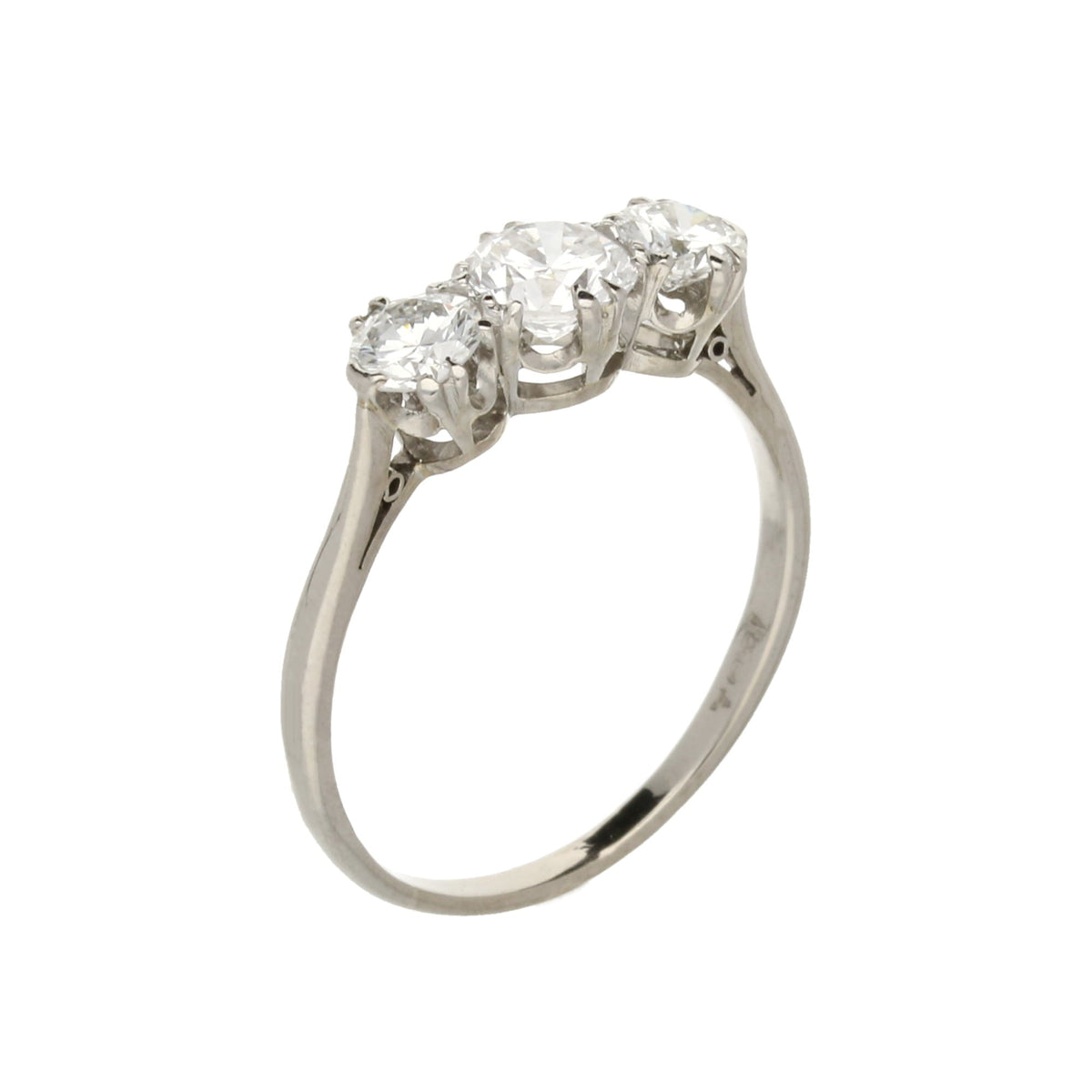 18ct White Gold 1.29ct Diamond 3 Stone Ring
