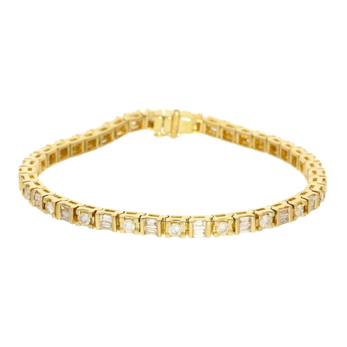 18ct Yellow Gold 3.25ct Diamond Bracelet